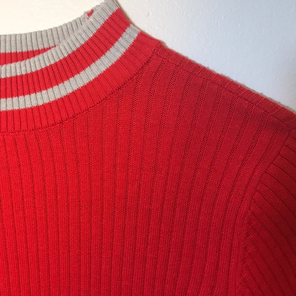 RED SWEATER MOCKNECK - Picture 2 of 3